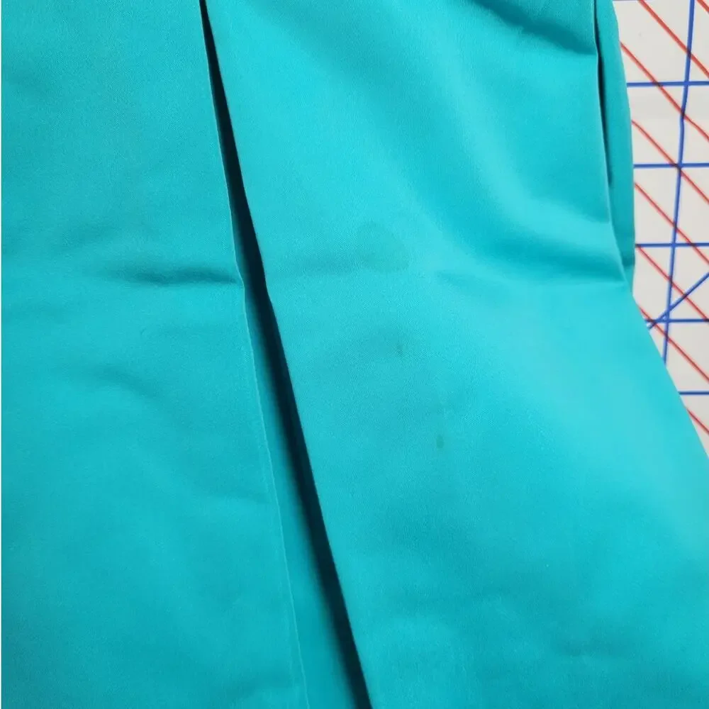 Vintage 50s 60s Satin‎ Blue Boatneck Cocktail Dress Elegant Timeless Style - Picture 16 of 16